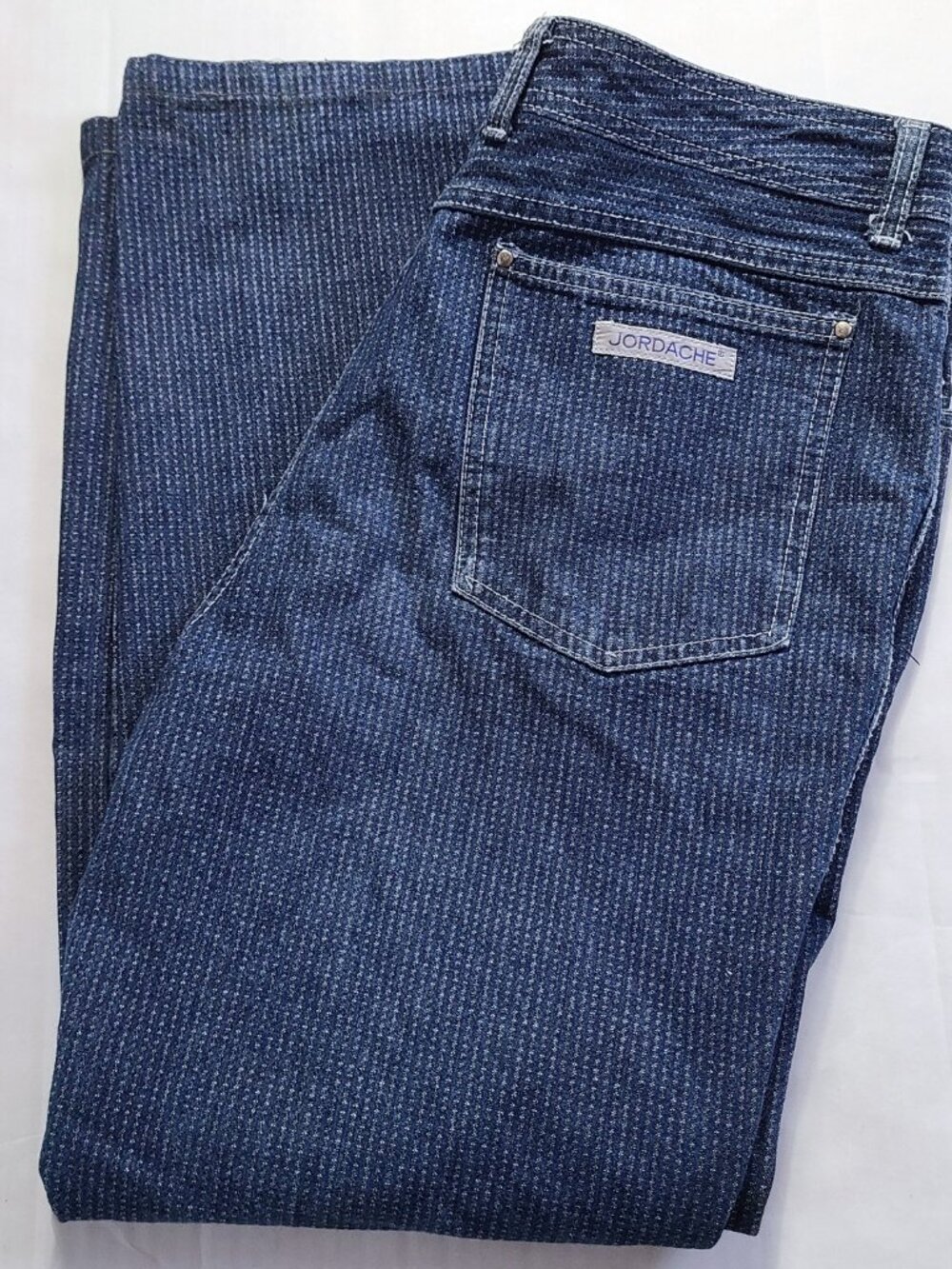 Vintage Jordache Men's 34W Pinstripe Jeans Straight Leg Length L